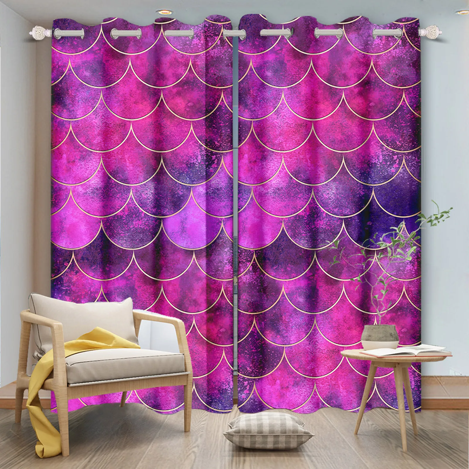 Cartoon Glitter Pink Fish Scales Printed Cortinas Suitable For Girls Bedroom High Quality Sunshade Insulation Drapes Polyester
Cartoon Glitter Pink Fish Scales Printed Cortinas Suitable For Girls Bedroom High Quality Sunshade Insulation Drapes Polyester