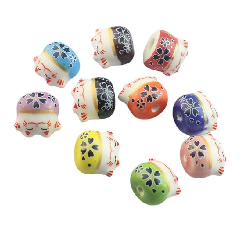 10pcs Mix Color Hand Painted Fortune Cat Ceramic Beads Loose Spacer Vertical Hole Lucky Cat Ceramics Bead For Jewelry Making DIY
10pcs Mix Color Hand Painted Fortune Cat Ceramic Beads Loose Spacer Vertical Hole Lucky Cat Ceramics Bead For Jewelry Making DIY