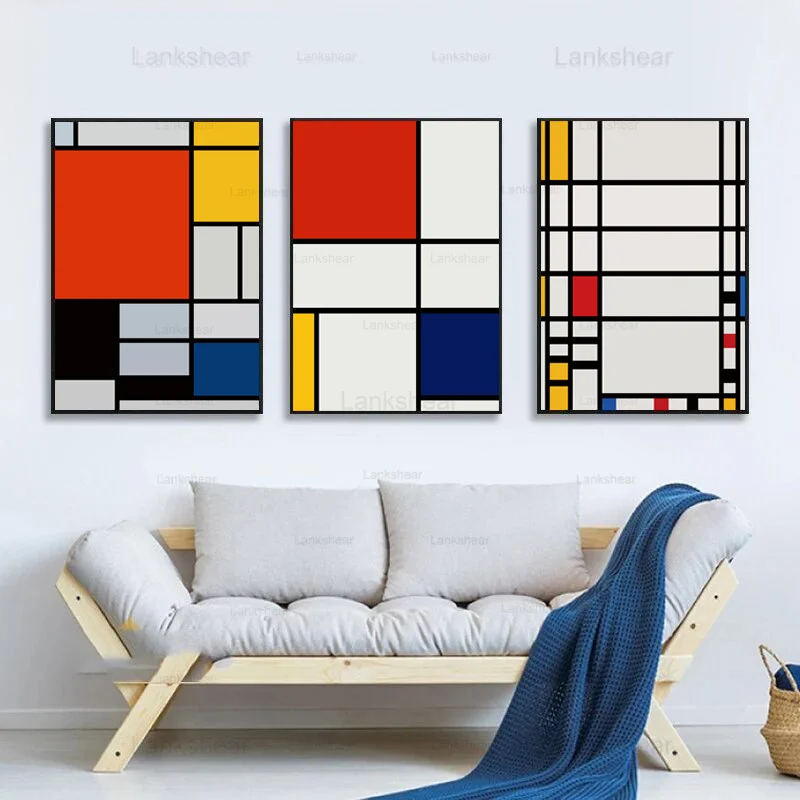 Mondrian Color Block Abstract Style Canvas Print Painting Art Wall Pictures for Living Room Hotel Porch Home Decoration
Mondrian Color Block Abstract Style Canvas Print Painting Art Wall Pictures for Living Room Hotel Porch Home Decoration