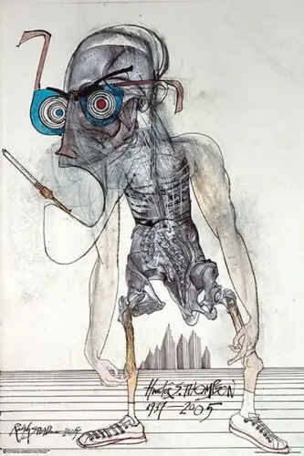 Ральф стедиман-Хантер С Томпсон Искусство Шелковый плакат настенное искусство 
Ральф стедиман-Хантер С Томпсон Искусство Шелковый плакат настенное искусство