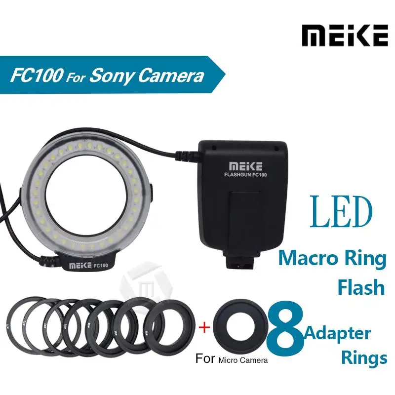 Meike MK-FC100 5500K LED Macro Ring Flash Light Kit for Sony A100 A200 A230 A290 A300 A330 A350 A380 A390 A450 A500 A550 A560
Meike MK-FC100 5500K LED Macro Ring Flash Light Kit for Sony A100 A200 A230 A290 A300 A330 A350 A380 A390 A450 A500 A550 A560