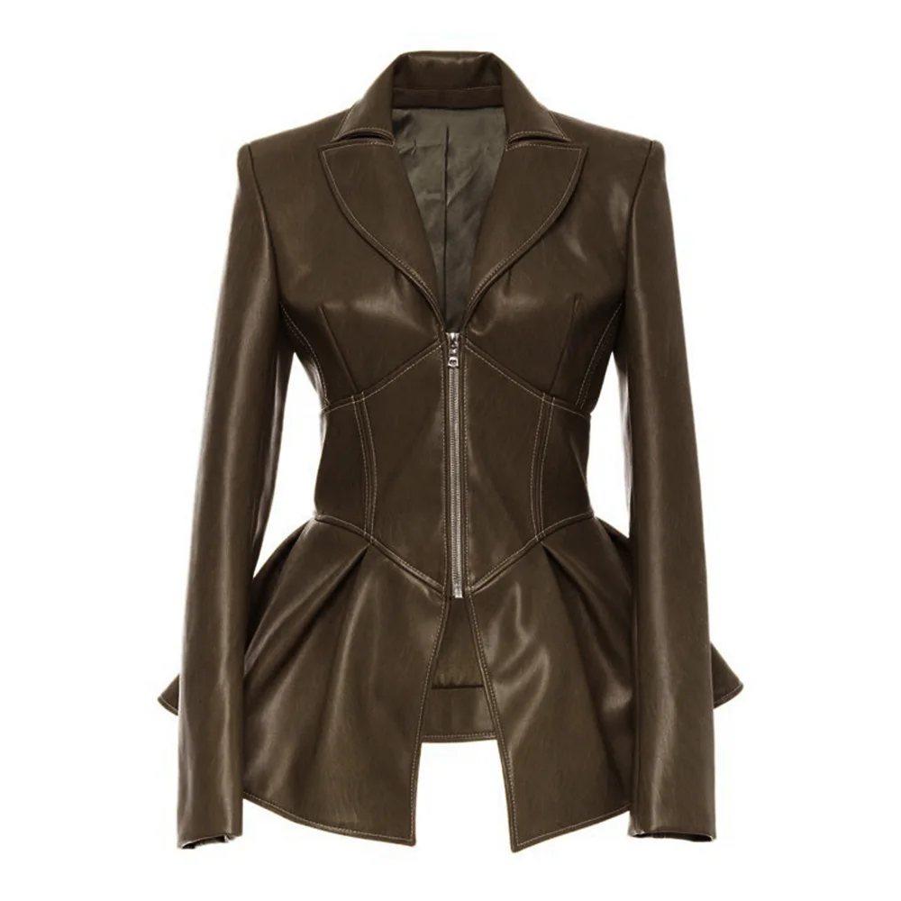 Faux Leather Jackets Woman 2020 Gothic Coat Winter Pockets Plus Leather Jacket Women Casual Turn-down Collar
Faux Leather Jackets Woman 2020 Gothic Coat Winter Pockets Plus Leather Jacket Women Casual Turn-down Collar