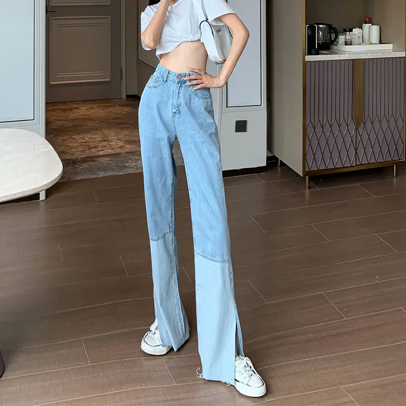 Woman Jeans Ripped High Waist Clothes Wide Leg Denim Clothing Streetwear Vintage Quality 2021 Fashion Straight Pants
Woman Jeans Ripped High Waist Clothes Wide Leg Denim Clothing Streetwear Vintage Quality 2021 Fashion Straight Pants