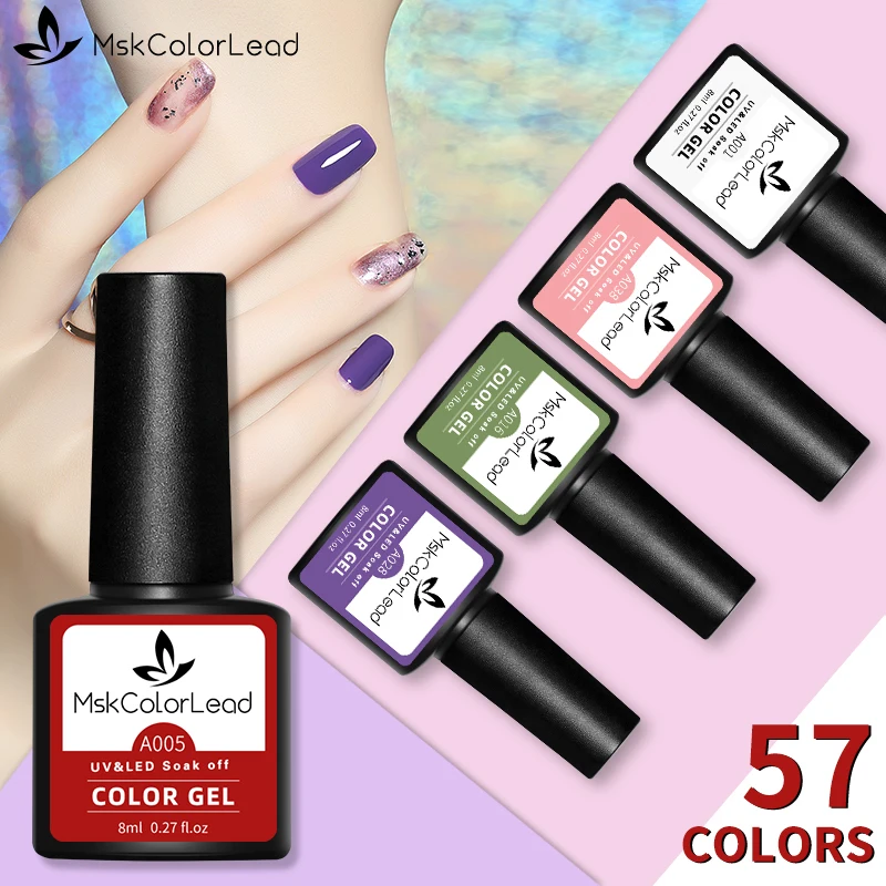 Msk Color Lead Semi Permanent UV LED Gel Polish Varnish Nail Gel 8ML Nail Gel Polish 60 Colors For Baking Nail Art Manicure
Msk Color Lead Semi Permanent UV LED Gel Polish Varnish Nail Gel 8ML Nail Gel Polish 60 Colors For Baking Nail Art Manicure