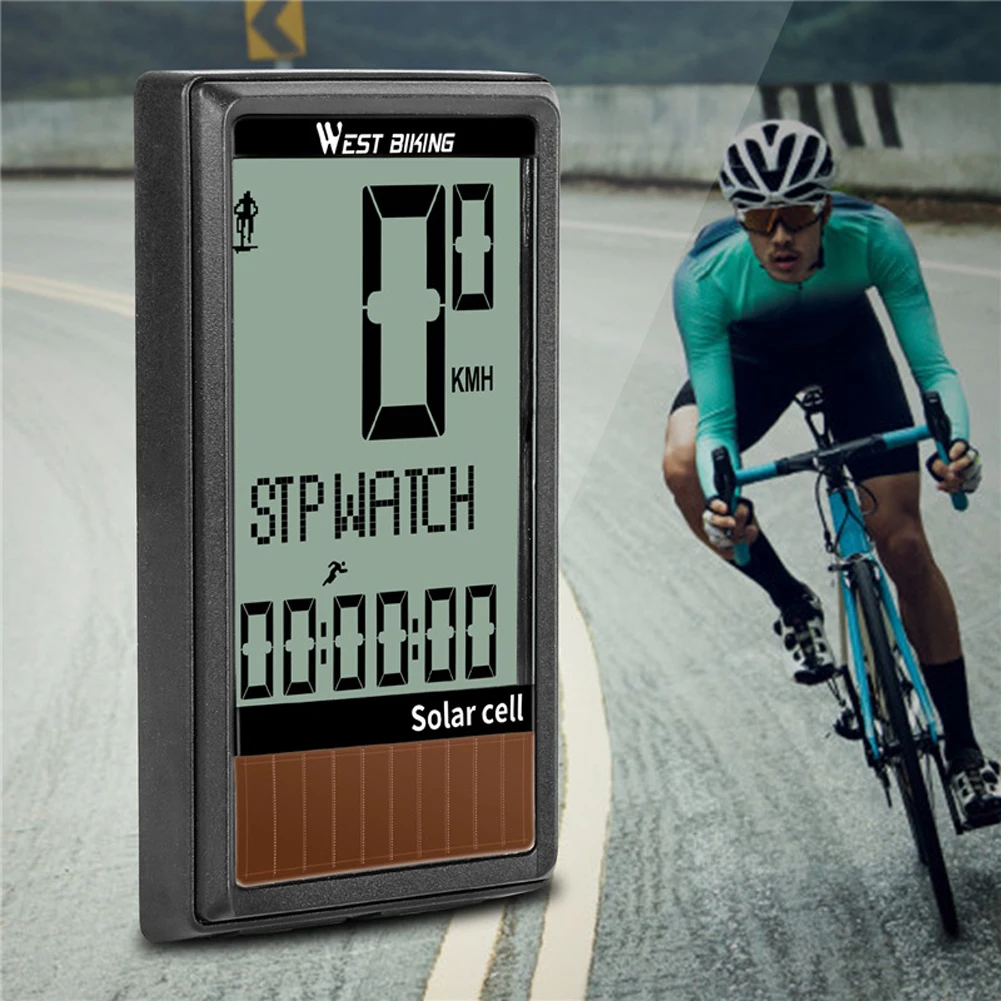 Bicycle Wireless Speedometer and Odometer Battery/Solar Powered Multi Function Cycle Bike Computer with LCD Backlight Display
Bicycle Wireless Speedometer and Odometer Battery/Solar Powered Multi Function Cycle Bike Computer with LCD Backlight Display