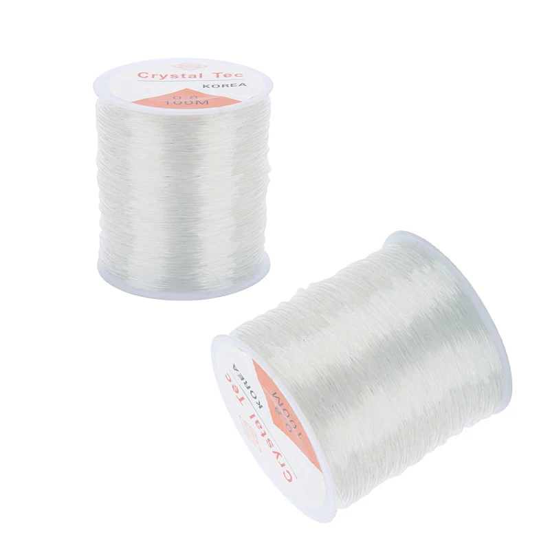 0.8mm Strong Stretchy Elastic Ropes White Crystal String Cord 100m/roll Beading Wire Thread for Jewelry Bracelet Necklace Making
0.8mm Strong Stretchy Elastic Ropes White Crystal String Cord 100m/roll Beading Wire Thread for Jewelry Bracelet Necklace Making