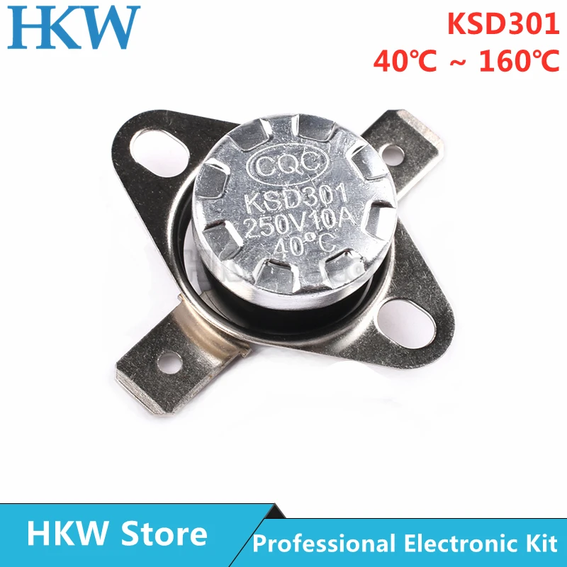Термостат биметаллический KSD301 Терморегулятор с ручным сбросом 40 ~ 160 °C нормально