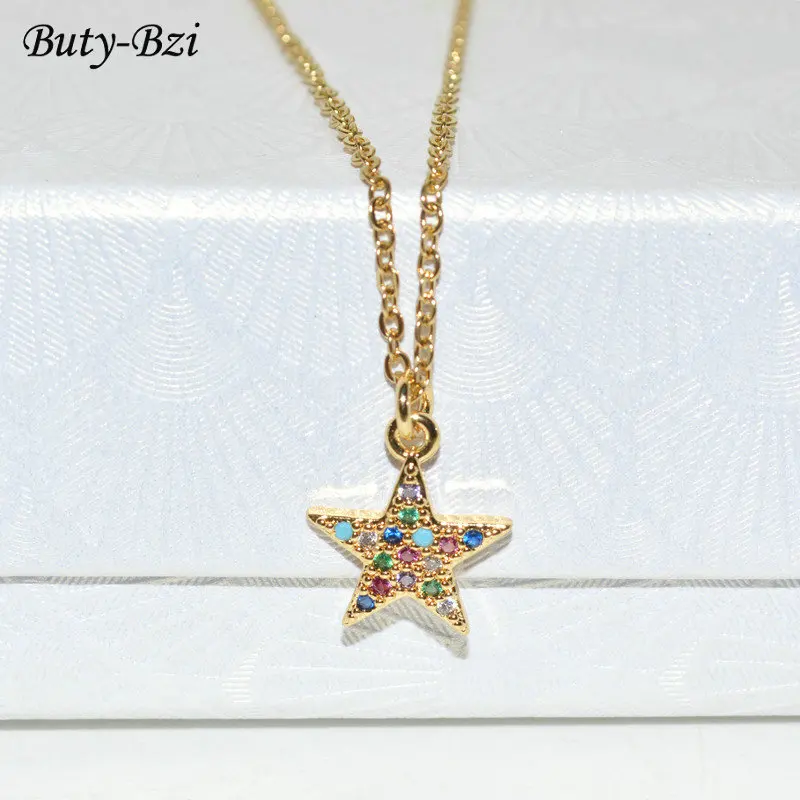 Женское ожерелье с подвеской в форме звезды, позолоченное ожерелье с разноцветными циркониевыми бусинами, модные ювелирные украшения в под...
Женское ожерелье с подвеской в форме звезды, позолоченное ожерелье с разноцветными циркониевыми бусинами, модные ювелирные украшения в под...