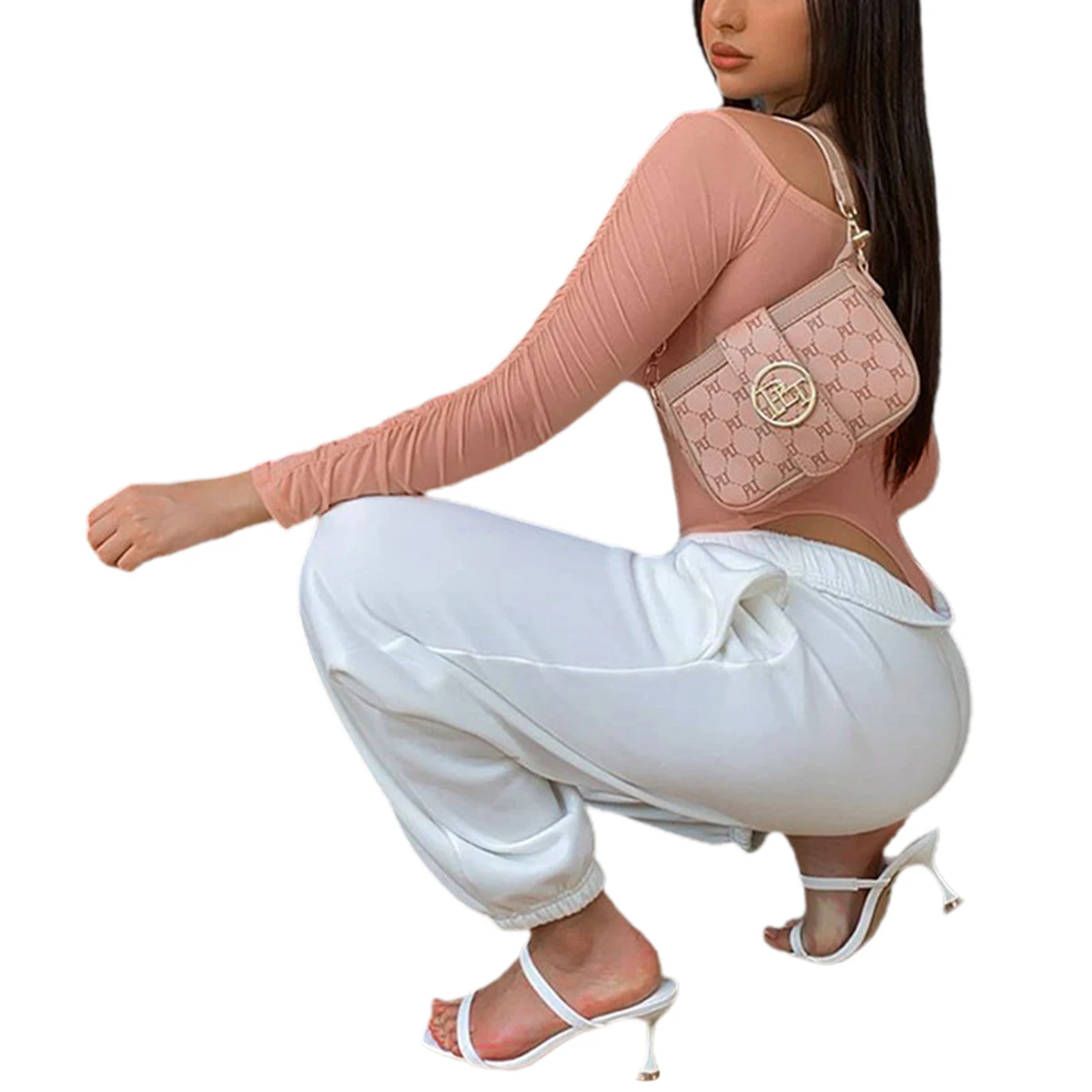 Women Sexy Jumpsuit, Pink Gauze Long Sleeve Strapless One Piece, Elastic Top for Spring/ Autumn/ Summer/ Winter
Women Sexy Jumpsuit, Pink Gauze Long Sleeve Strapless One Piece, Elastic Top for Spring/ Autumn/ Summer/ Winter