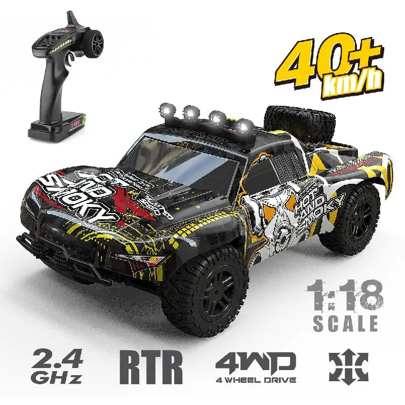 1:18 4wd 2.4g RC Off-road Vehicle 40km / H High-speed Remote Control Car All-terrain Vehicle Graffiti Suv Headlight Kids Toy
1:18 4wd 2.4g RC Off-road Vehicle 40km / H High-speed Remote Control Car All-terrain Vehicle Graffiti Suv Headlight Kids Toy