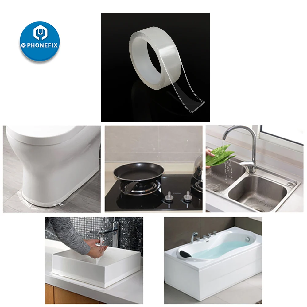 Waterproof Tape Kitchen Bathroom Crevice Strip Sink Waterproof Mildew Strong Self-adhesive Transparent Tape for Kitchen Toilet
Waterproof Tape Kitchen Bathroom Crevice Strip Sink Waterproof Mildew Strong Self-adhesive Transparent Tape for Kitchen Toilet
