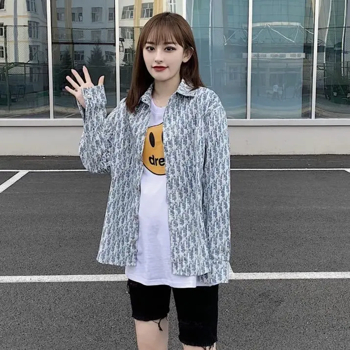 Shirt Female Student Korean Version Loose Spring and Autumn Long Sleeve Net Red Same Fashion Brand Manyin Shirt Social Female Dr
Shirt Female Student Korean Version Loose Spring and Autumn Long Sleeve Net Red Same Fashion Brand Manyin Shirt Social Female Dr