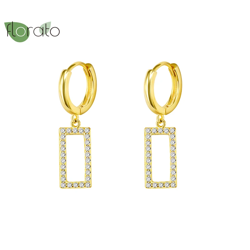 Hoop Earrings 925 Silver Ear Buckle Simple Atmosphere Square Pendant Gold Earrings Mature Charm Female OL Style Jewelry
Hoop Earrings 925 Silver Ear Buckle Simple Atmosphere Square Pendant Gold Earrings Mature Charm Female OL Style Jewelry