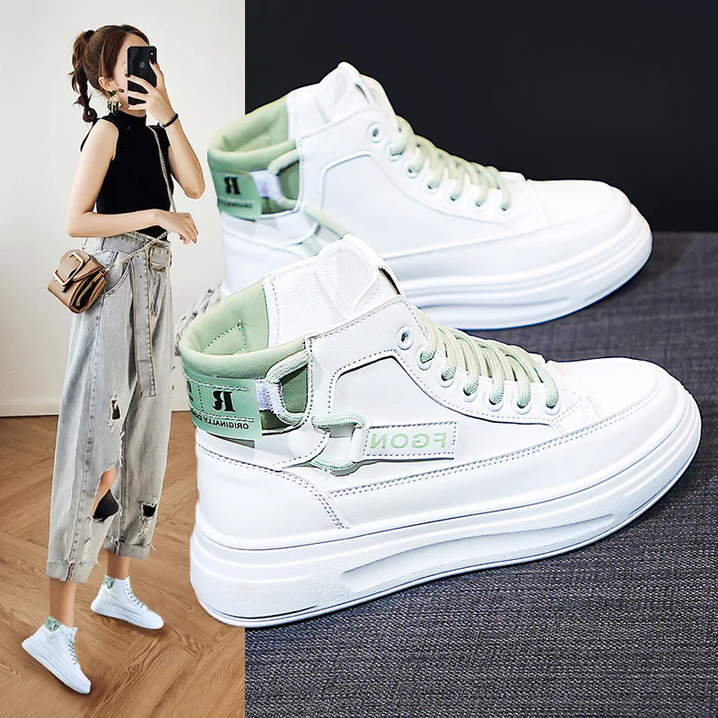 Fashion white shoes high top 2021 autumn and winter new Korean women's shoes flat heel sports casual shoes sneakers women
Fashion white shoes high top 2021 autumn and winter new Korean women's shoes flat heel sports casual shoes sneakers women
