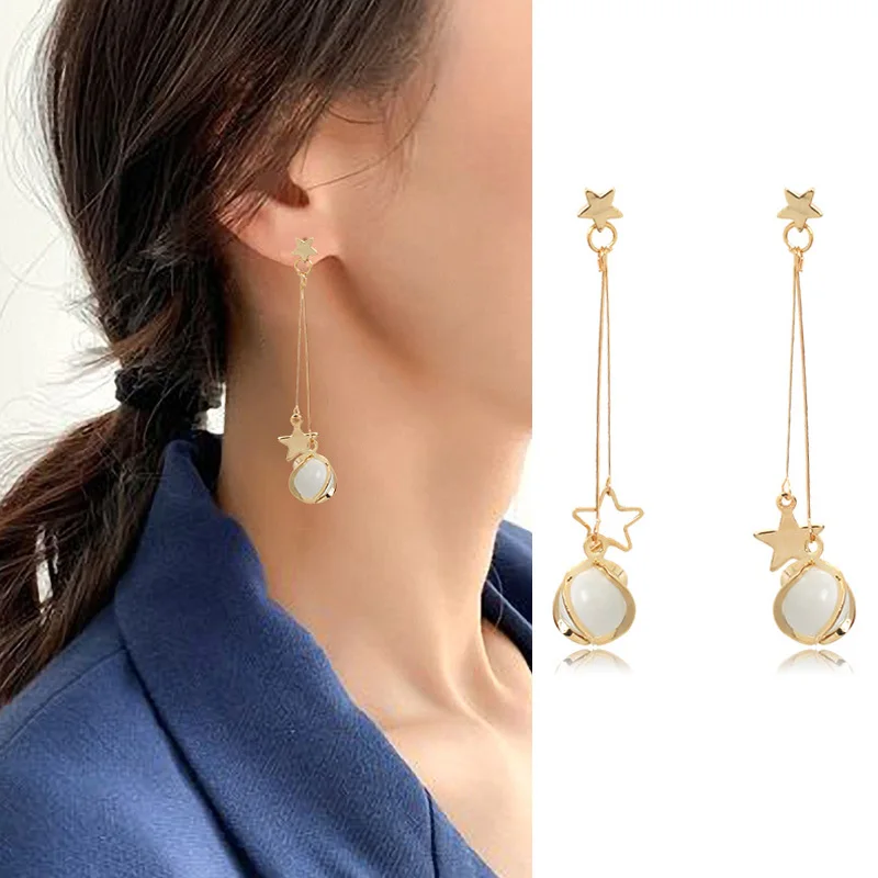 Simple Style Star Ball Tassel Drop Earrings For Women Long Dangle Earring Piercing Line Accessories Ear Clip Trendy Ear Jewelry
Simple Style Star Ball Tassel Drop Earrings For Women Long Dangle Earring Piercing Line Accessories Ear Clip Trendy Ear Jewelry