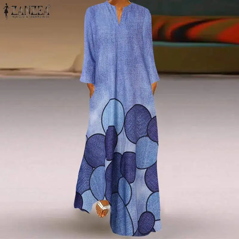 Kaftan Maxi Sundress Summer Bohemian Beach Long Dress ZANZEA Women Long Sleeve Vintage Printed Party Beach Loose Casual Vestido
Kaftan Maxi Sundress Summer Bohemian Beach Long Dress ZANZEA Women Long Sleeve Vintage Printed Party Beach Loose Casual Vestido