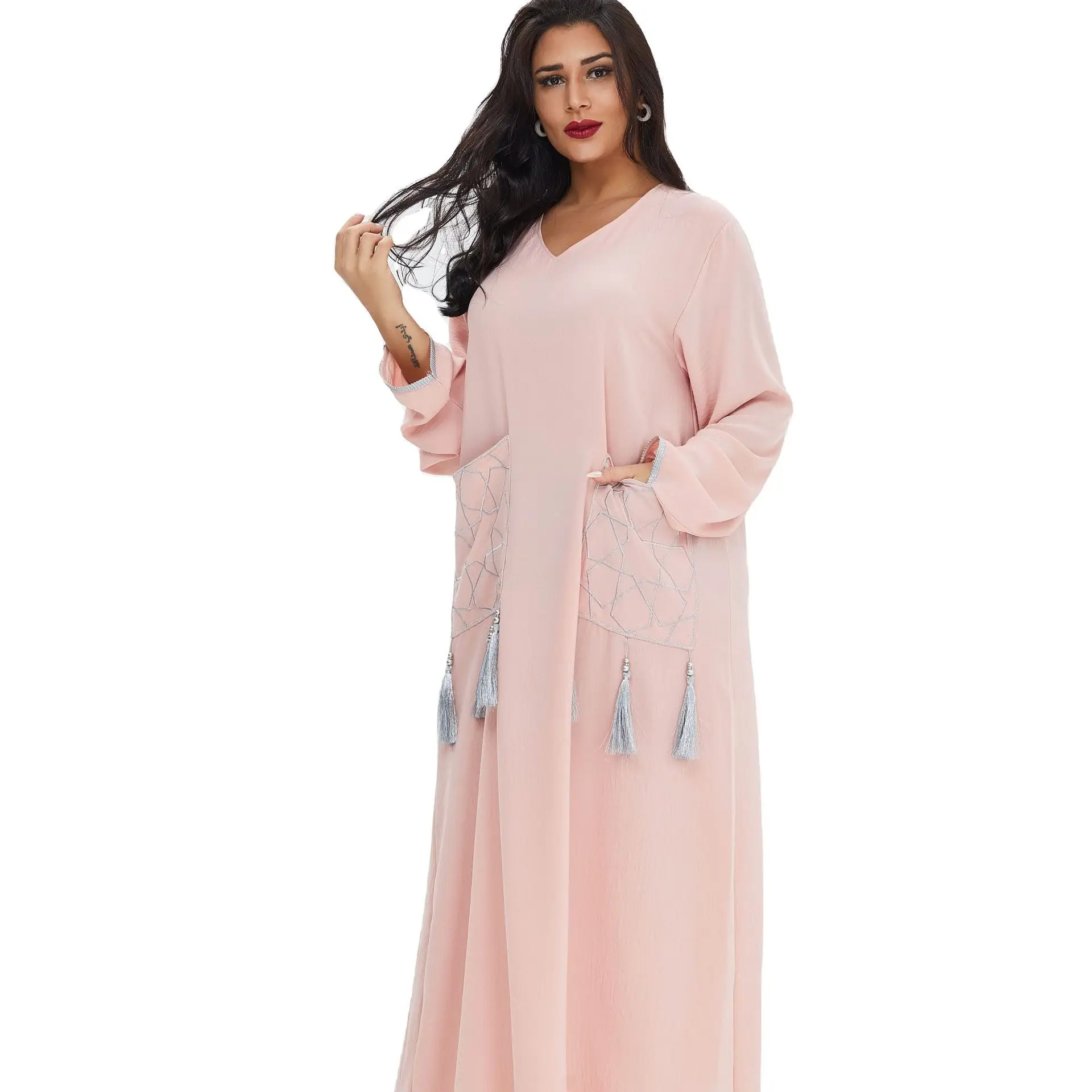 Donsignet Summer Long Pink Dress Muslim Fashion Robe Dubai Abaya Turkey Women Dress Middle East Saudi Arabia Robe Vestido
Donsignet Summer Long Pink Dress Muslim Fashion Robe Dubai Abaya Turkey Women Dress Middle East Saudi Arabia Robe Vestido