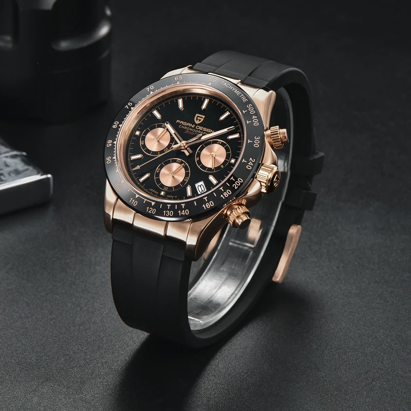 2021 новые дизайнерские мужские кварцевые часы PAGANI роскошные золотые наручные с