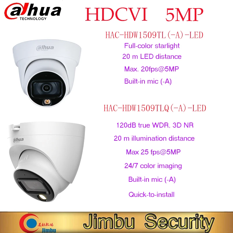 Dahua Alhua 5MP Full-color HAC-HDW1509TLQ(-A)-LED HDCVI Eyeball Camera CCTV Coaxial Camera Video Surveillance Mini Camera
Dahua Alhua 5MP Full-color HAC-HDW1509TLQ(-A)-LED HDCVI Eyeball Camera CCTV Coaxial Camera Video Surveillance Mini Camera