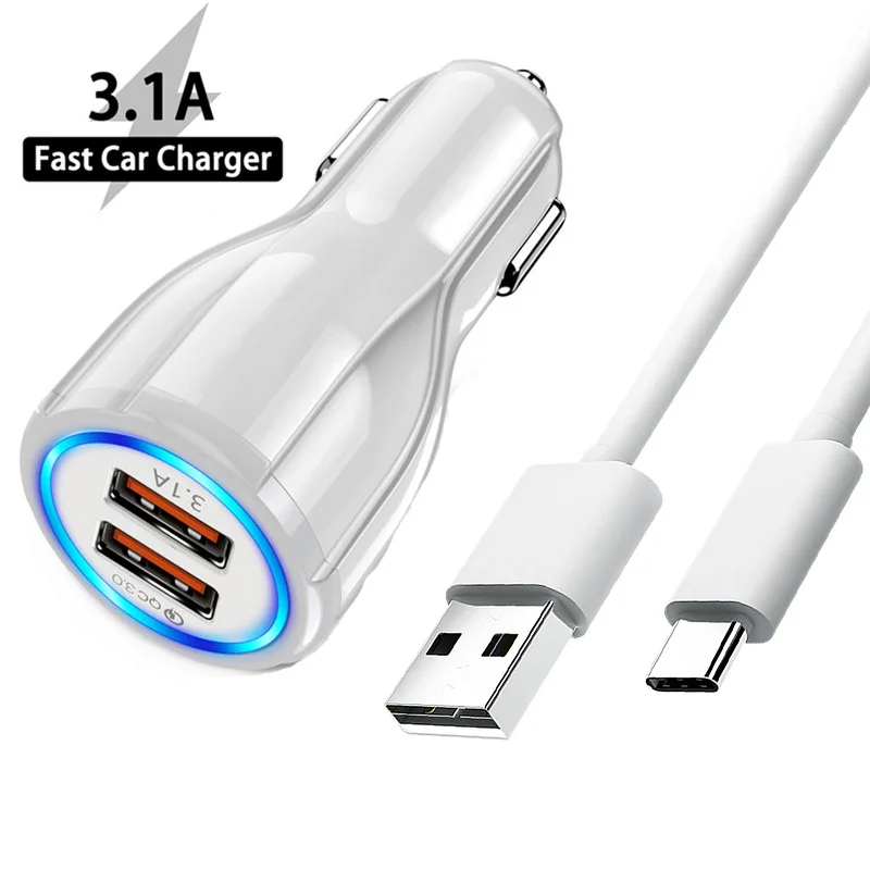 Автомобильное зарядное устройство с двумя USB-портами 18 Вт а - купить по выгодной