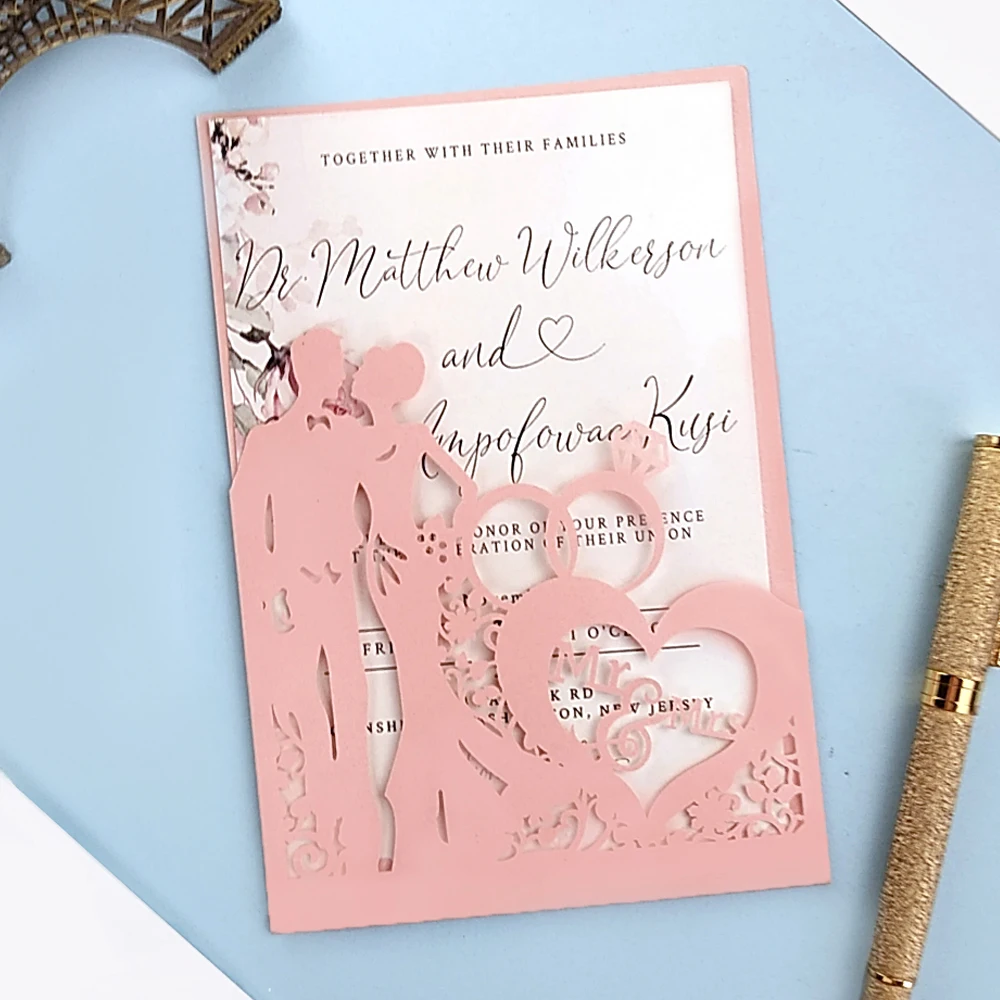 50PCS King and Quieen Wedding Invitation Cards with Hearts Laser Cut Invitations for Anniversary Bridal Shower Party
50PCS King and Quieen Wedding Invitation Cards with Hearts Laser Cut Invitations for Anniversary Bridal Shower Party