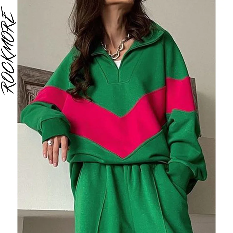 Rockmore Green Contrast Patchwork Pullovers Autumn Casual Oversized Sweatshirt Harajuku Women Loose Long Sleeve Hoodie Joggers
Rockmore Green Contrast Patchwork Pullovers Autumn Casual Oversized Sweatshirt Harajuku Women Loose Long Sleeve Hoodie Joggers