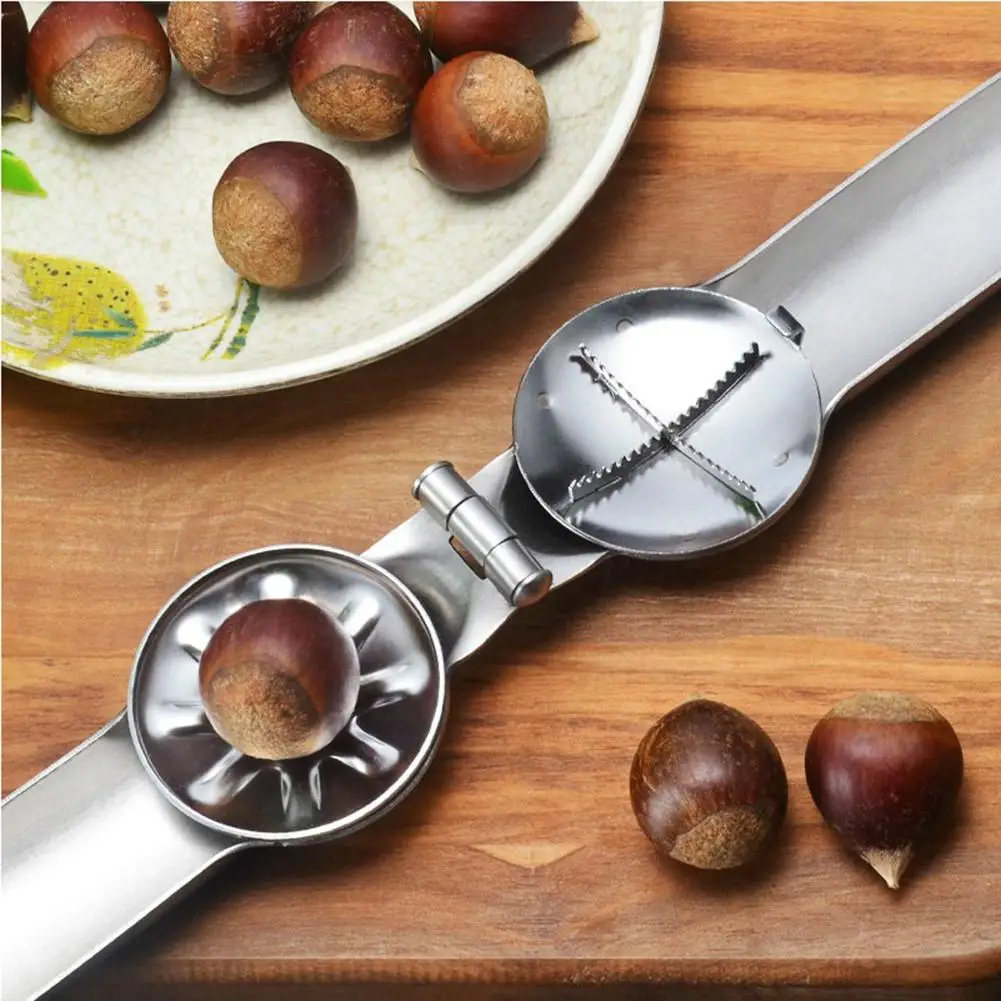 Stainless Steel 2 in 1 Quick Chestnut Clip Walnut Pliers Metal NutCracker Sheller Nut Opener Kitchen Tools Cutter Gadgets
Stainless Steel 2 in 1 Quick Chestnut Clip Walnut Pliers Metal NutCracker Sheller Nut Opener Kitchen Tools Cutter Gadgets