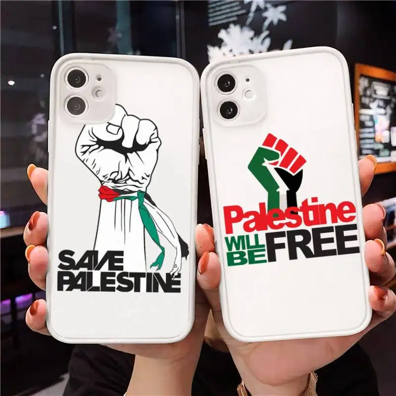 Free palestine Phone Case For iPhone 12 11 Mini Pro XR XS Max 7 8 Plus X Matte transparent White Cover
Free palestine Phone Case For iPhone 12 11 Mini Pro XR XS Max 7 8 Plus X Matte transparent White Cover