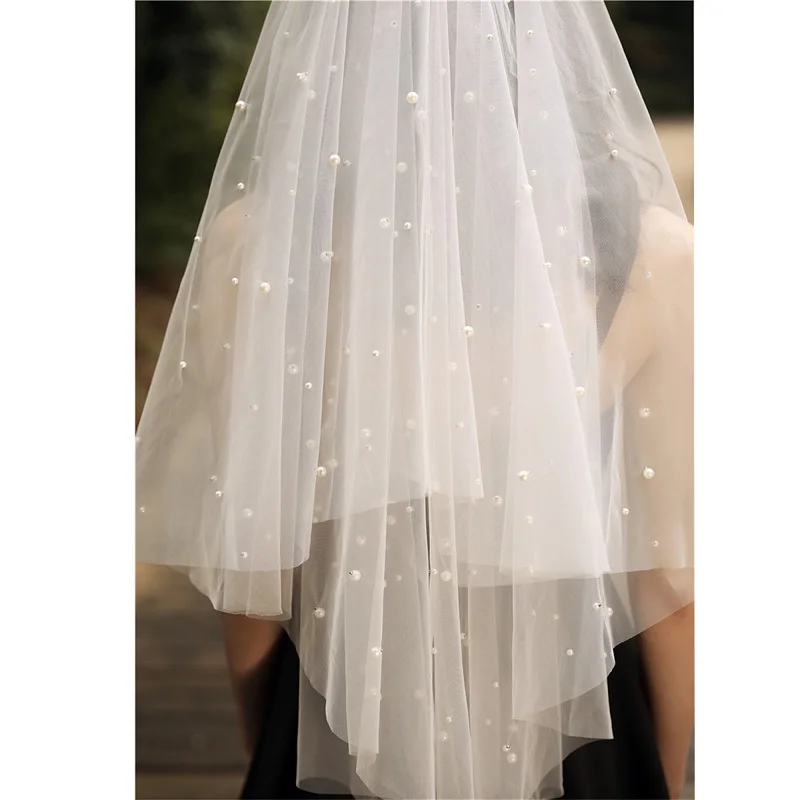 Amazing Pearls Beaded Bridal Veils Short Attractive Bridal Headdress With Comb Headwear For Bride Face Veil
Amazing Pearls Beaded Bridal Veils Short Attractive Bridal Headdress With Comb Headwear For Bride Face Veil