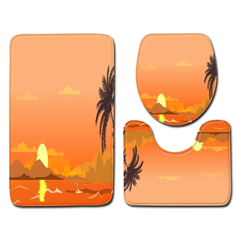 Sunset Scenery Toilet Three-piece Floor Mat Door Mat Carpet Bathroom Carpets Toilet Seat Cover Anti-slip Floor Mat Bath Decor
Sunset Scenery Toilet Three-piece Floor Mat Door Mat Carpet Bathroom Carpets Toilet Seat Cover Anti-slip Floor Mat Bath Decor