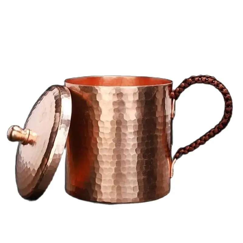 Handcrafted Pure Copper Beer Coffee Cup with Cover Retro Weave Handle Thickened Office Outdoor Portable Cup 350ml Breakfast Mug
Handcrafted Pure Copper Beer Coffee Cup with Cover Retro Weave Handle Thickened Office Outdoor Portable Cup 350ml Breakfast Mug