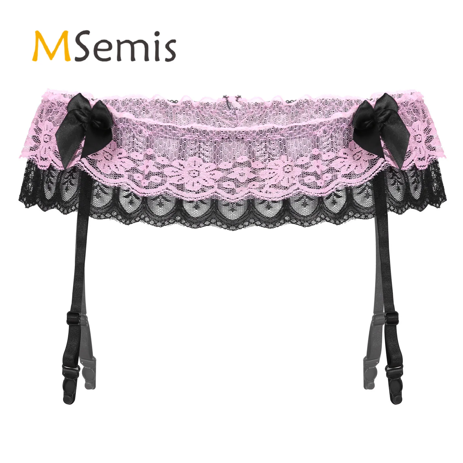 Lingerie Sissy Nightwear Bowknot Garter Belt Erotic Double Layers Lace Elastic Waistband Suspenders for Stockings for Sexy Mens
Lingerie Sissy Nightwear Bowknot Garter Belt Erotic Double Layers Lace Elastic Waistband Suspenders for Stockings for Sexy Mens