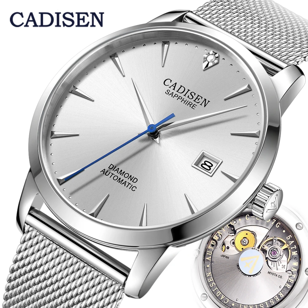 CADISEN Men Watches Automatic Mechanical Luxury Sapphire 50M Waterproof MIYOTA 9015 Japan Movement Real Diamond Wrist Watch Mens
CADISEN Men Watches Automatic Mechanical Luxury Sapphire 50M Waterproof MIYOTA 9015 Japan Movement Real Diamond Wrist Watch Mens