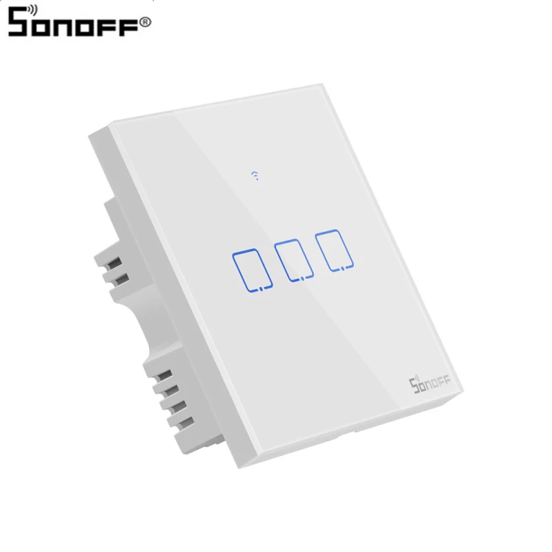 Смарт переключатель Sonoff T1 TX с панелью Wi Fi 1/2/3 групп для Google Home Alexa домашняя