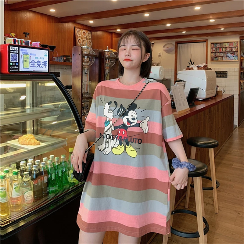 Disney Cartoon Mickey Mouse and Pluto Baby Loose Mid-length Women's T-shirt Harajuku Shirt Korean Clothing Women Harajuku Tshirt
Disney Cartoon Mickey Mouse and Pluto Baby Loose Mid-length Women's T-shirt Harajuku Shirt Korean Clothing Women Harajuku Tshirt