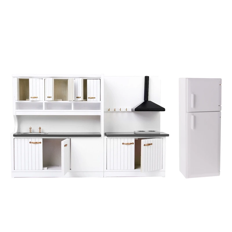 1:12 Dollshouse Miniature Luxury White Wooden Cabinet Cupboard Fridge Furniture Kitchen Dinning Room Decoration
1:12 Dollshouse Miniature Luxury White Wooden Cabinet Cupboard Fridge Furniture Kitchen Dinning Room Decoration
