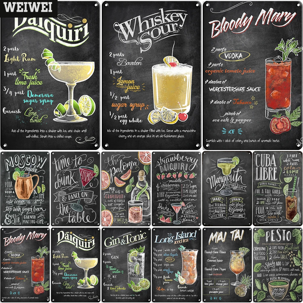 Metal Signs Cocktail Tin Sign Poster Retro Martini Mojito Metal Plaque Sign Plates Decoration Shabby Wall Sticker Bar Club Decor
Metal Signs Cocktail Tin Sign Poster Retro Martini Mojito Metal Plaque Sign Plates Decoration Shabby Wall Sticker Bar Club Decor