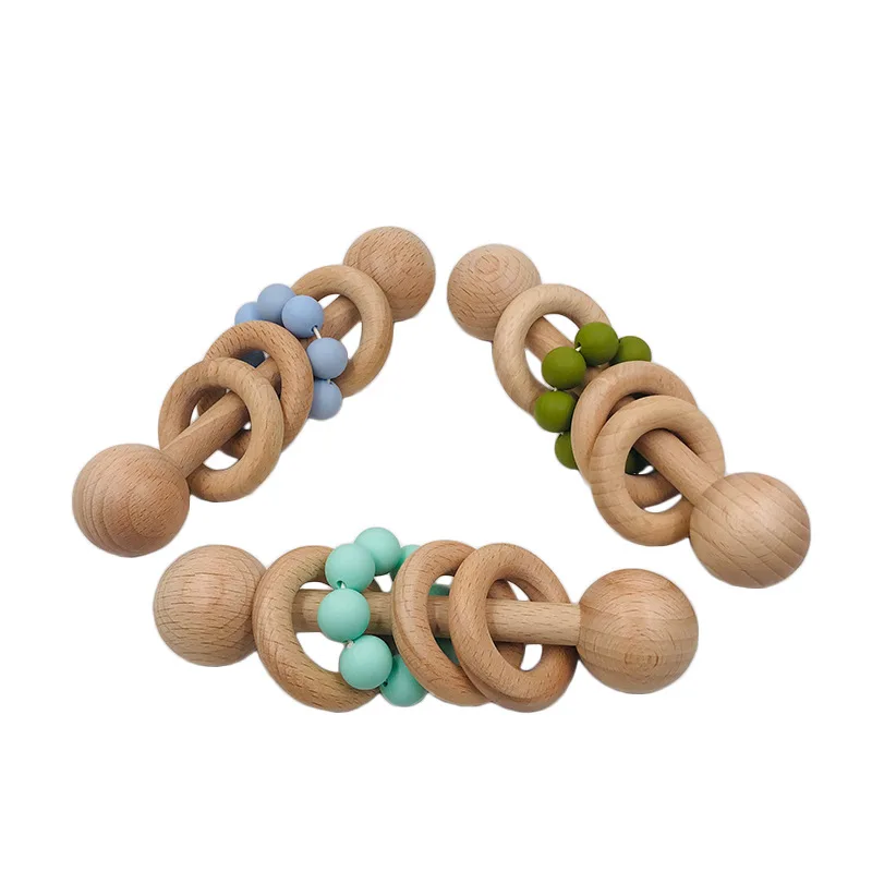 Baby Teether Tools Beech Wooden Rattle Wood Teething Rodent Ring Silicone Beads Musical Chew Play Gym Montessori Stroller Toy
Baby Teether Tools Beech Wooden Rattle Wood Teething Rodent Ring Silicone Beads Musical Chew Play Gym Montessori Stroller Toy