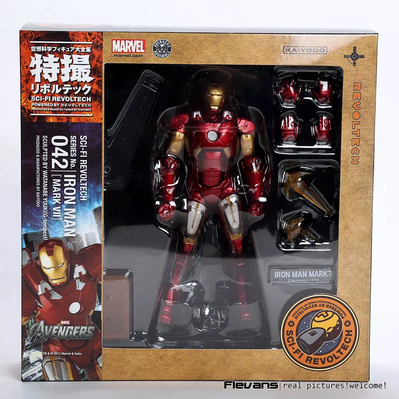 SCI FI для тинейджеров Revoltech серии нет. 042 ЖЕЛЕЗНЫЙ ЧЕЛОВЕК Марк VII MK 7 ПВХ экшн