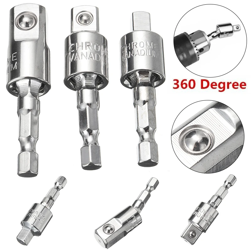3pcs Socket Adapter Impact/Extension Set 1/4" 3/8" 1/2" Impact Hex Shank Drill Bits Bar Set Electric Power Drills Tool
3pcs Socket Adapter Impact/Extension Set 1/4" 3/8" 1/2" Impact Hex Shank Drill Bits Bar Set Electric Power Drills Tool
