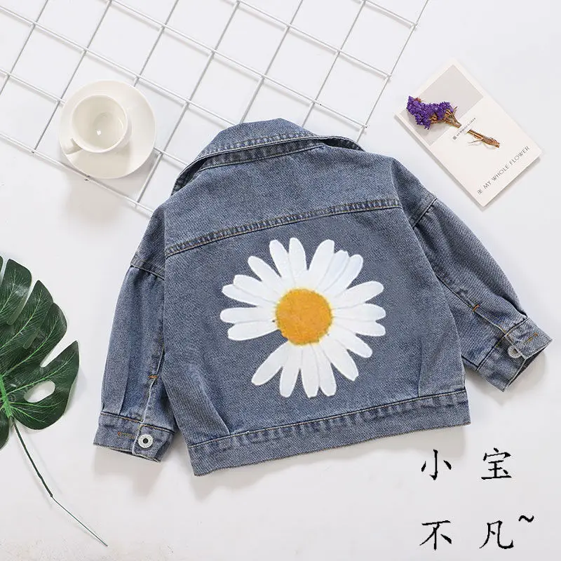 Children's denim jacket spring and autumn kids coat Cartoon print Chrysanthemum baby boy jacket girls coat unisex clothes
Children's denim jacket spring and autumn kids coat Cartoon print Chrysanthemum baby boy jacket girls coat unisex clothes