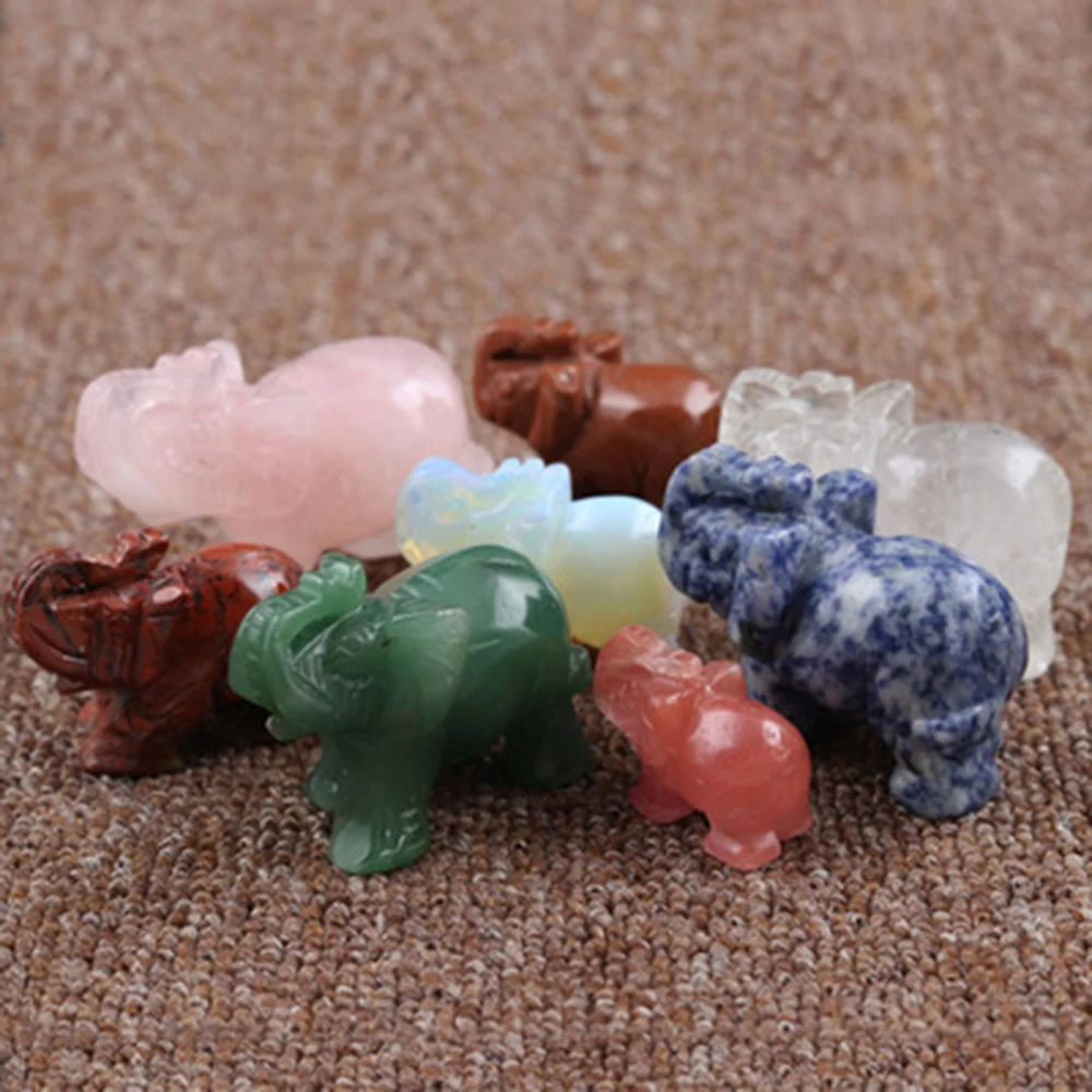 1PC Carved Handmade Rose Quartz Elephant Gemstone Natural Crystal Figurine Ornaments
1PC Carved Handmade Rose Quartz Elephant Gemstone Natural Crystal Figurine Ornaments