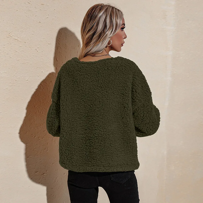 Shyloli 2021 Autumn And Winter Big V Neck Long-Sleeved Blouse Fashion Plush Jacket European And American Cross-Border Women
Shyloli 2021 Autumn And Winter Big V Neck Long-Sleeved Blouse Fashion Plush Jacket European And American Cross-Border Women