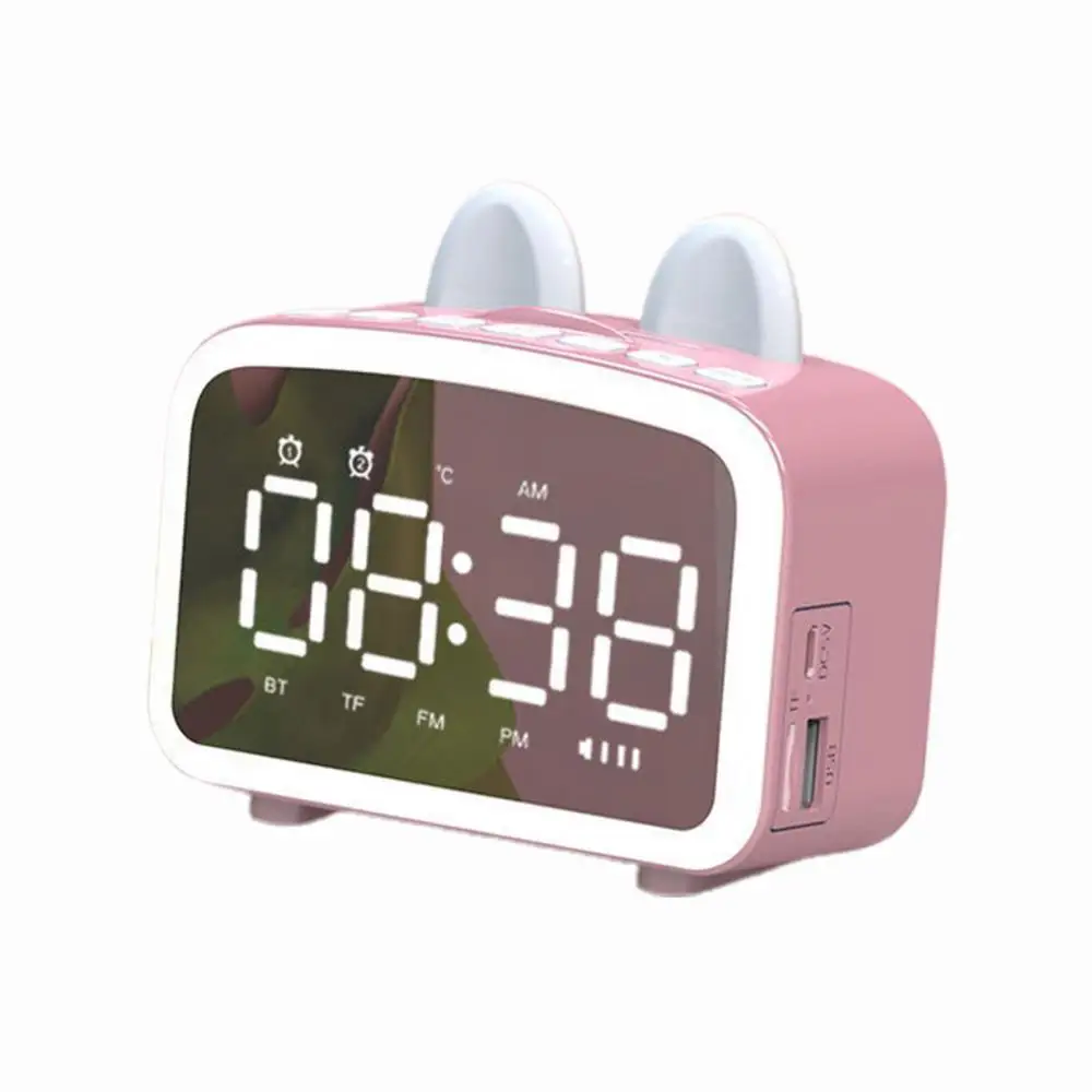 Q8 wireless Bluetooth stereo mirror clock with no delay microphone radio can plug in TF card FM radio LED bedside light
Q8 wireless Bluetooth stereo mirror clock with no delay microphone radio can plug in TF card FM radio LED bedside light