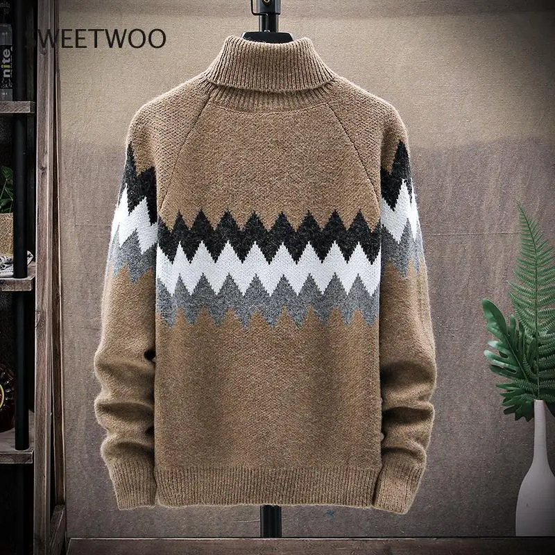 Mens Turtleneck Sweater Men 2020 Winter Patchwork Jumper High Neck Harajuku Sweaters Korean Casual Grey Sweater Men
Mens Turtleneck Sweater Men 2020 Winter Patchwork Jumper High Neck Harajuku Sweaters Korean Casual Grey Sweater Men