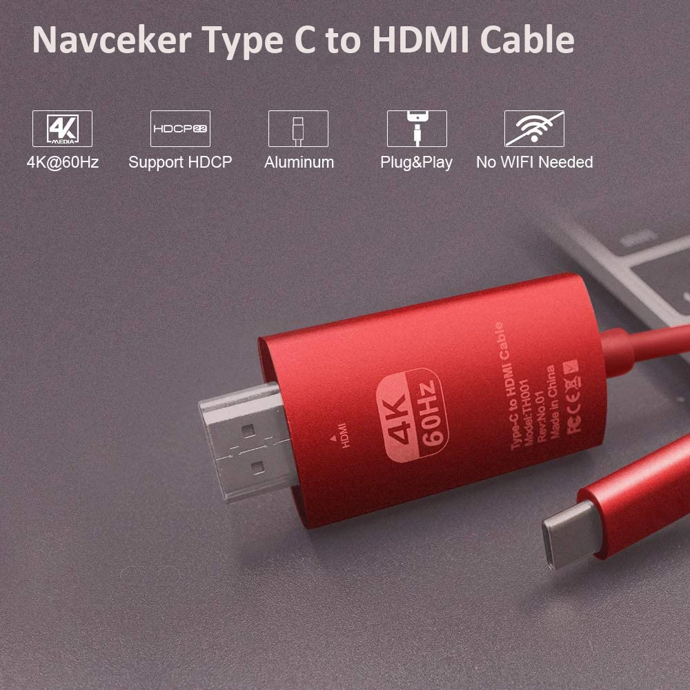 2022 USB C к HDMI кабель 4K Тип Thunderbolt3 конвертер для MacBook Huawei Mate 30 USB-C адаптер Type |