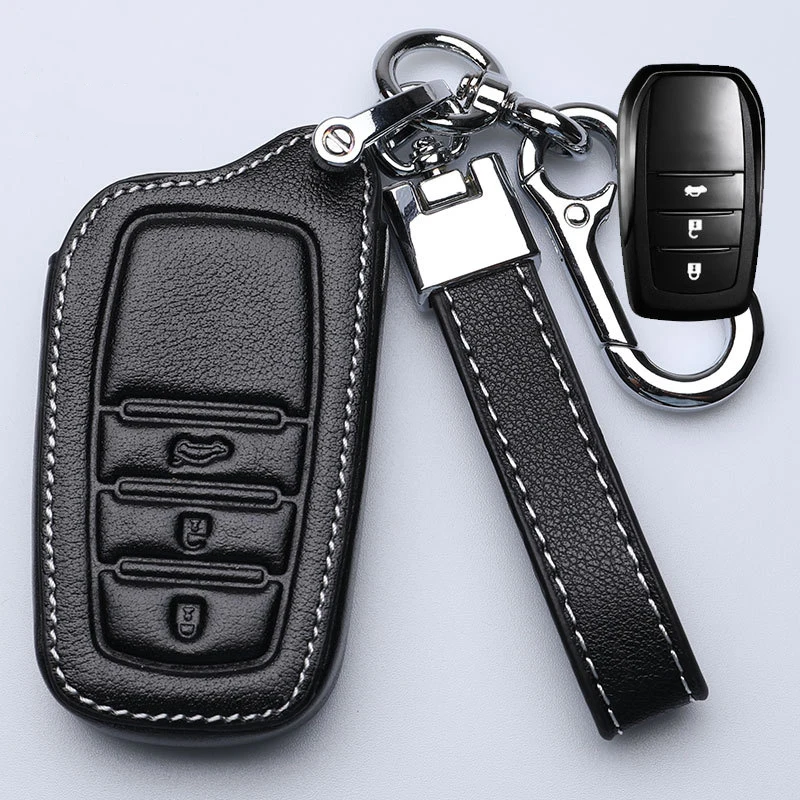 Leather Car Key Case Cover for Toyota Prius Camry Corolla C-HR CHR RAV4 Prado Auris Land Cruiser Prado Crown Key Shell Protector
Leather Car Key Case Cover for Toyota Prius Camry Corolla C-HR CHR RAV4 Prado Auris Land Cruiser Prado Crown Key Shell Protector