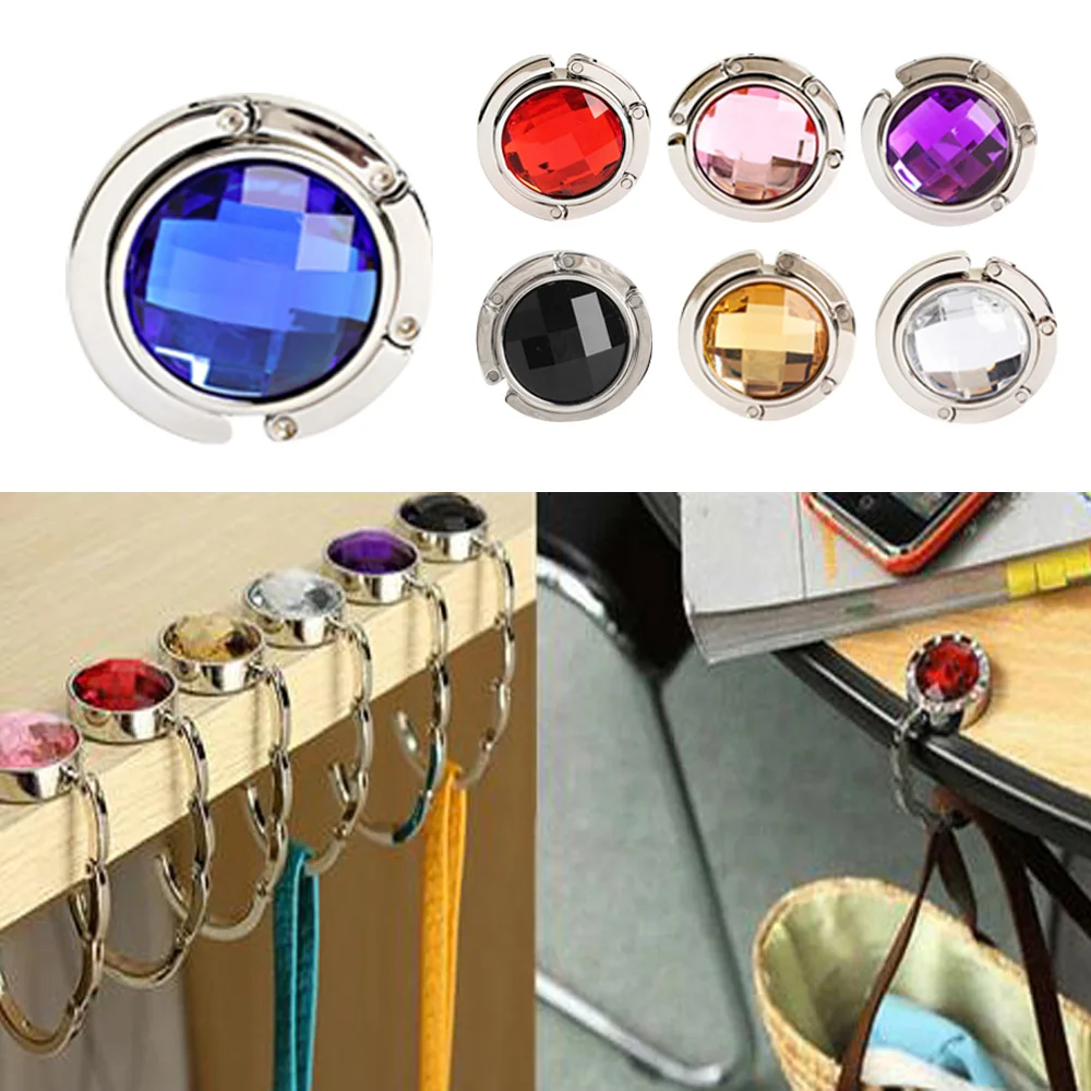 Folded Handbag Tote Hook Hanger Holder Alloy Fashion Crystal Rhinestone Decorative Hook Household Utility Small Items
Folded Handbag Tote Hook Hanger Holder Alloy Fashion Crystal Rhinestone Decorative Hook Household Utility Small Items