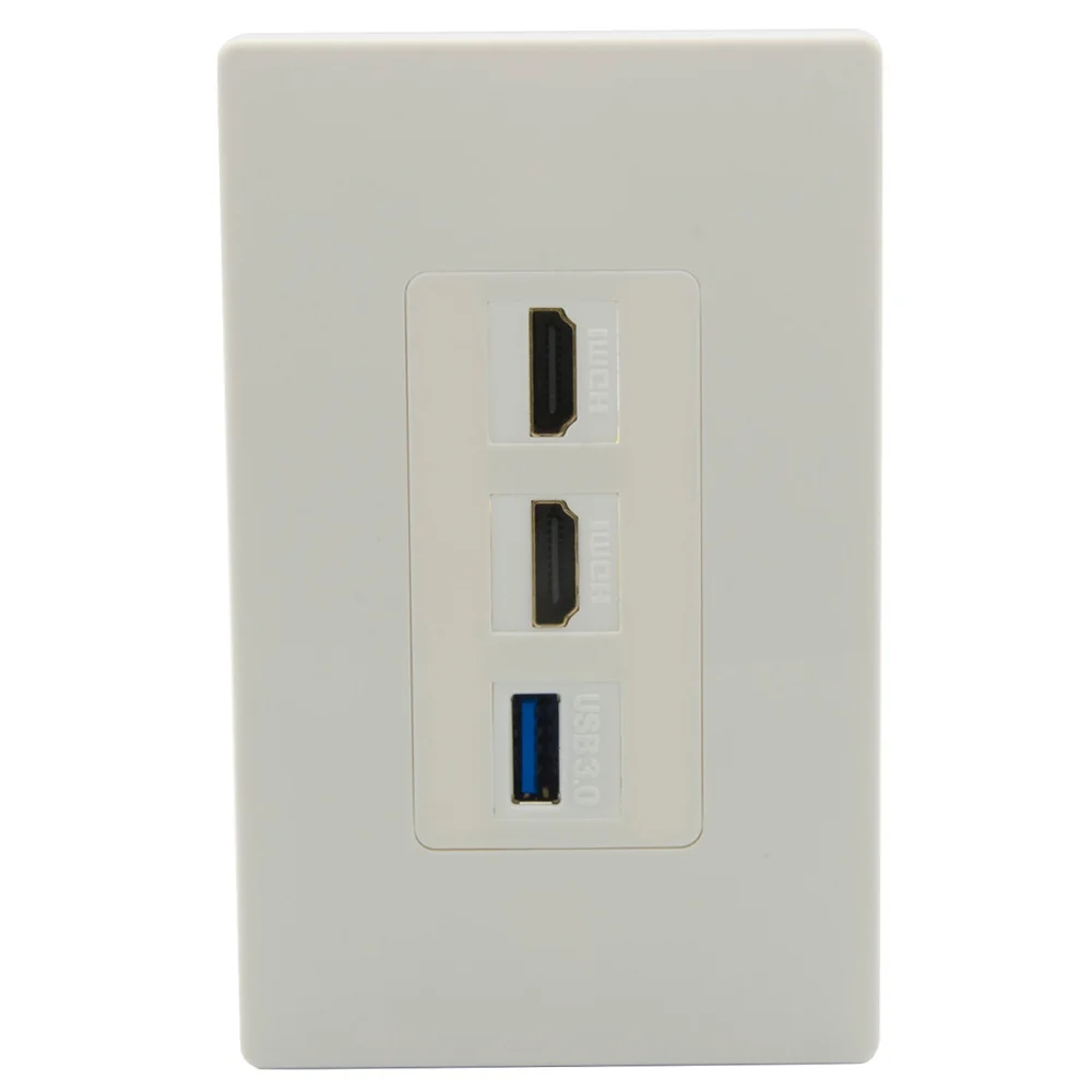 Новый дизайн 1 комплект без винтов декоративный стиль 2 порта s HDMI порт USB 3 0