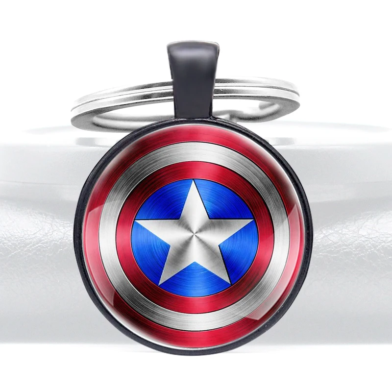 Fashion America Hero Shield Glass Cabochon Metal Pendant Classic Men Women Key Chain Key Ring Accessories Keychains Gifts
Fashion America Hero Shield Glass Cabochon Metal Pendant Classic Men Women Key Chain Key Ring Accessories Keychains Gifts